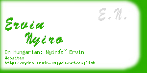 ervin nyiro business card